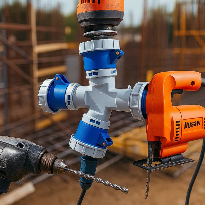 Ecova 20564 adattatore industriale spina cee 16a tre prese 2p+t ip67