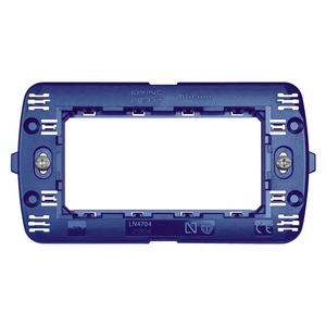 Bticino livinglight supporto scatola plastica blu 4 moduli ln4704