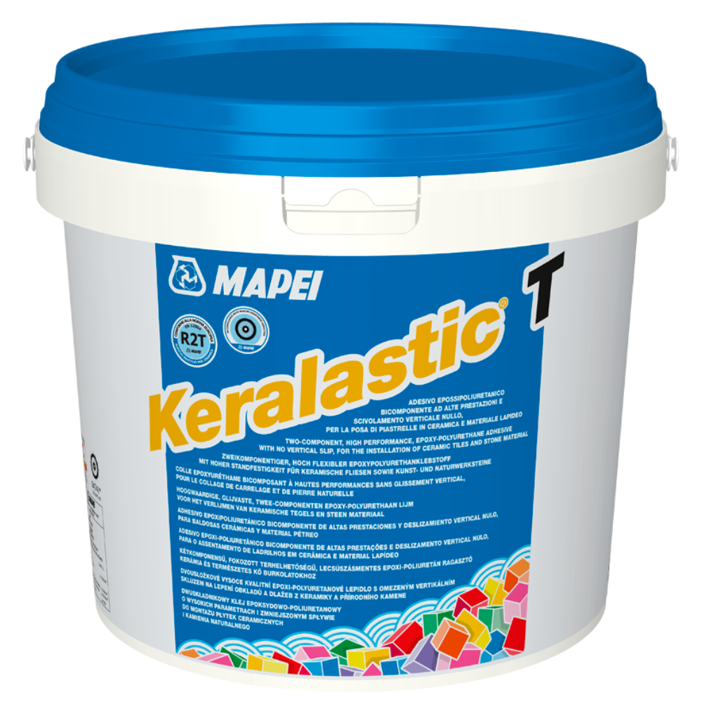 Adesivo bianco epossi-poliuretanico bicomponente keralastic t mapei 5kg ceramica