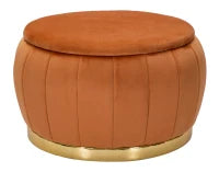 Puff Contenitore Paris Ruggine/Gold Cm Ø72X43