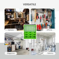 DURHAND Cassettiera Box Porta Minuteria per Officina con 30 Cassetti e 9 Scatole Grandi in Plastica 38 x 16 x 47.5cm