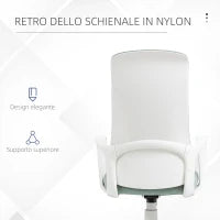 Sedia da Ufficio Ergonomica e Imbottita con Altezza Regolabile e Dondolo, 62x56x110-119.5 cm, Verde