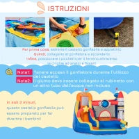 Gioco Gonfiabile per Bambini 3-8 Anni a tema Spazio con Borsa, 11 Paletti e Toppe Inclusi, 340x270x227 cm