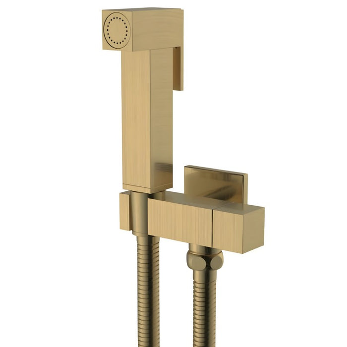 Idroscopino wc doccetta ottone portatile shutoff monogetto con leva ogomondo kit *** finitura- oro matt satinato quad...