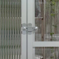 Serra da Giardino in Policarbonato con Finestra, Porta con Blocco e Grondaia, 2.5x2x2m