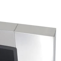 Caminetto a Bioetanolo da Parete in Acciaio Inossidabile Inodore con 3 Serbatoi 1.5LT, 136 x 14 x 54cm, Argento e Nero