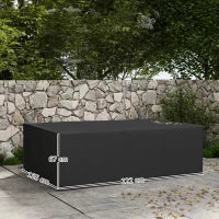 Copertura per mobili da giardino in tessuto Oxford impermeabile anti-UV, 222 x 155 x 67 cm, Nero