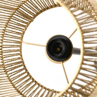 Lampada da Terra per Salone con Paralume in Corda di Carta Design Naturale, Attacco E27 Max, 40W, Ø 26 x 164H cm, Naturale