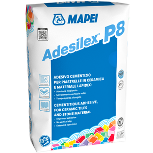 Adesilex p8 bianco adesivo cementizio mapei per piastrelle 25 kg
