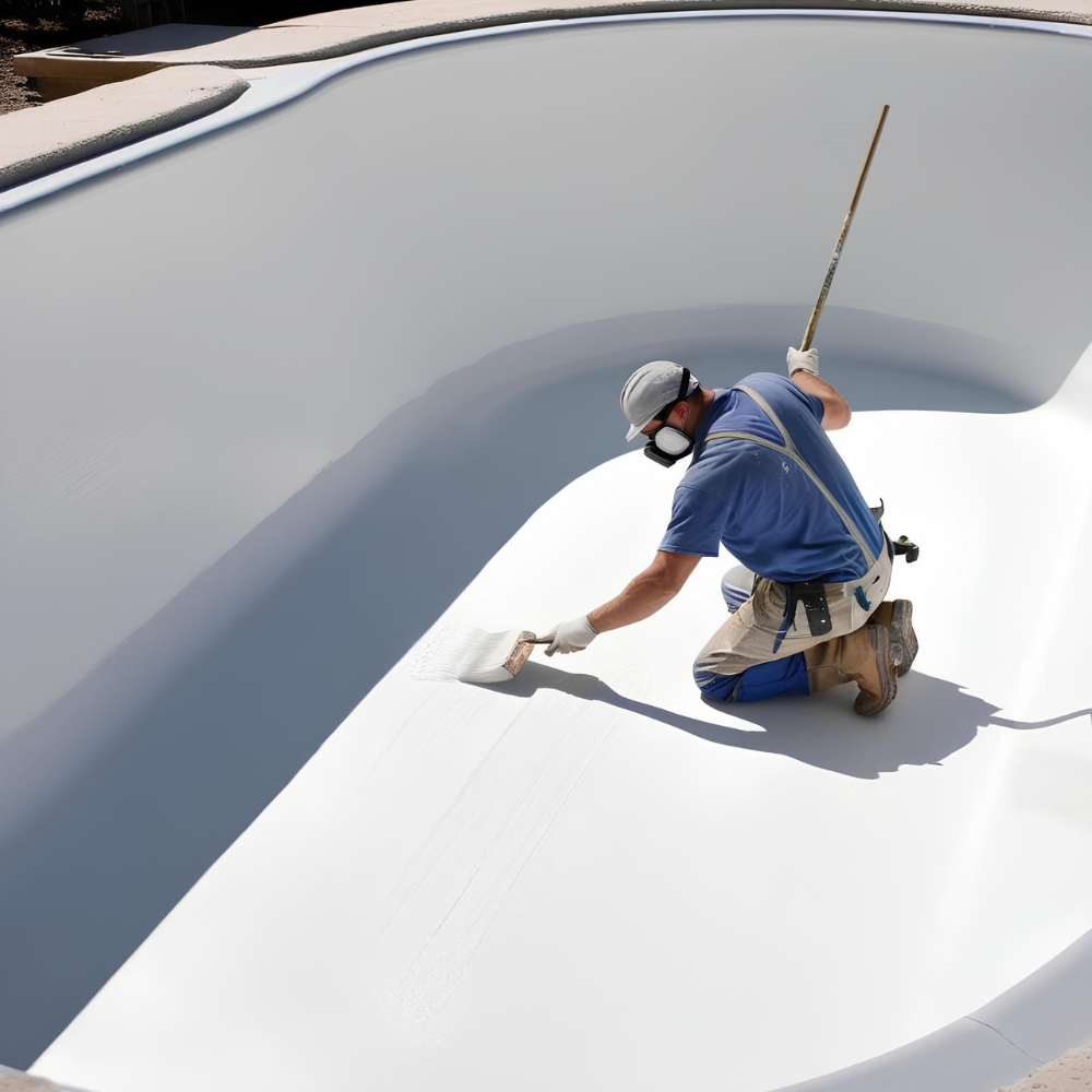 Aquarius pittura acrilica piscine cemento colore bianco italia colorpaint *** formato 5 lt, confezione 1