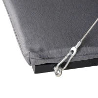 Dondolo da Giardino 3 Posti con Tettuccio Parasole Regolabile e 3 Cuscini, Dondolo da Esterno con Seduta Traspirante in Texteline e Metallo, Portata Fino a 270 kg, 198x118x168 cm, Grigio