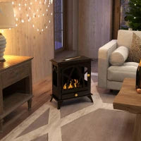 Camino a Bioetanolo da Terra con Bruciatore da 1.2L e Copertura 25㎡, 45x28x54cm, Nero