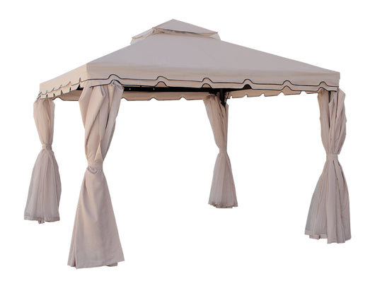 Gazebo da giardino 3×3 con zanzariera mod. Santiago - Colore: Ecrù - GA13SAPAC-3.3