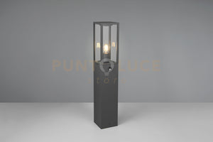 GARONNE PALO ALTO DA ESTERNO RETTANGOLARE IN FUSIONE COLORE ANTRACITE CON SENSORE DI MOVIMENTO IP44 H. 80CM 1 LUCE ATTACCO E27