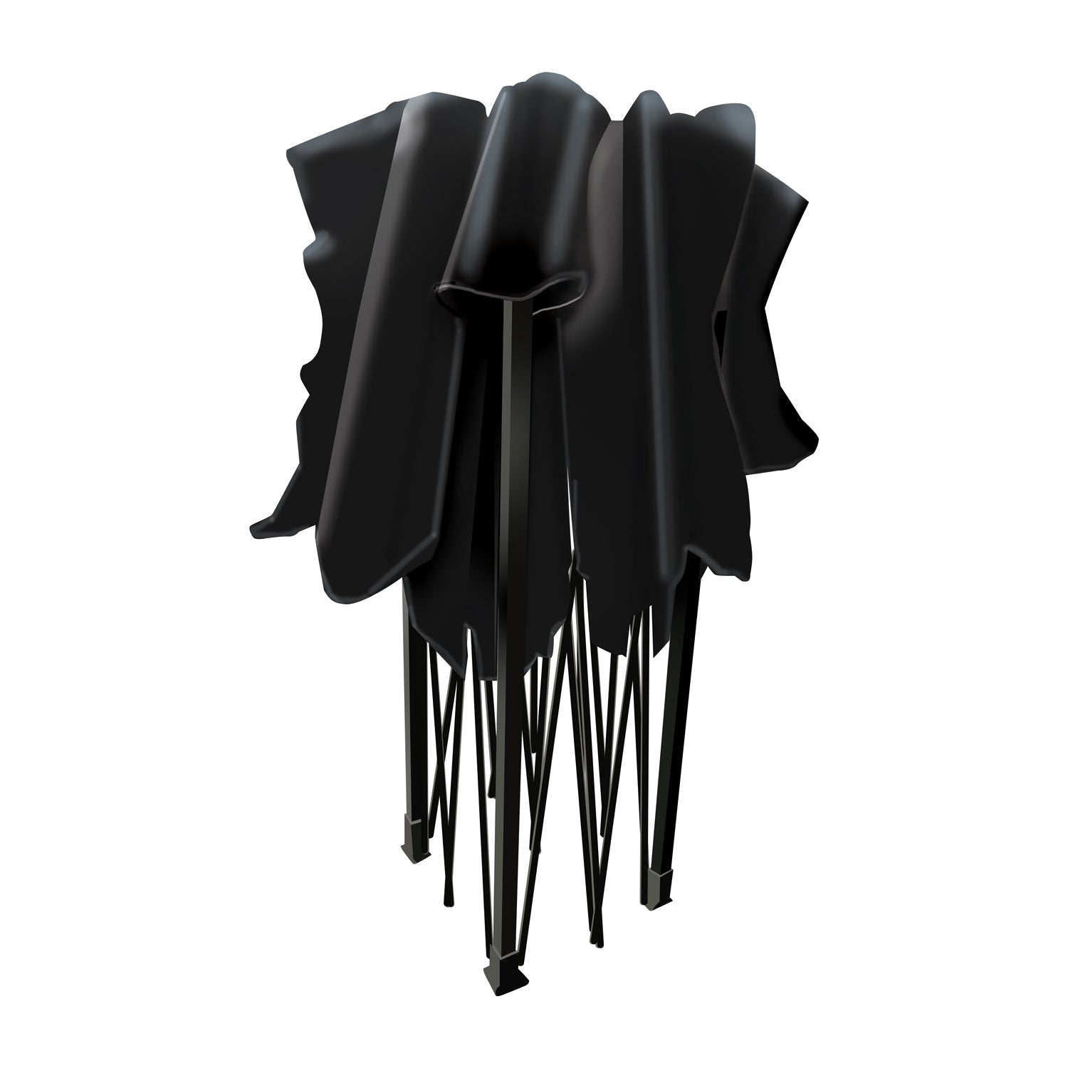 Tenda / Gazebo Per Giardino 3X3 Impermeabile Tendone Pieghevole Per Fiere E Mercati Colore Nero