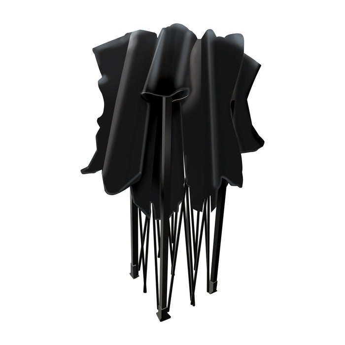 Tenda / Gazebo Per Giardino 3X3 Impermeabile Tendone Pieghevole Per Fiere E Mercati Colore Nero