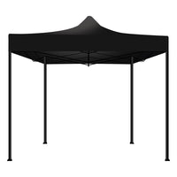 Tenda / Gazebo Per Giardino 3X3 Impermeabile Tendone Pieghevole Per Fiere E Mercati Colore Nero
