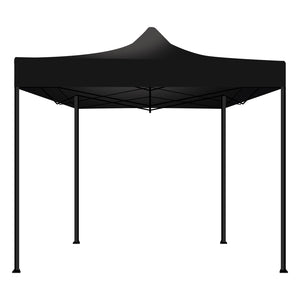 Tenda / Gazebo Per Giardino 3X3 Impermeabile Tendone Pieghevole Per Fiere E Mercati Colore Nero