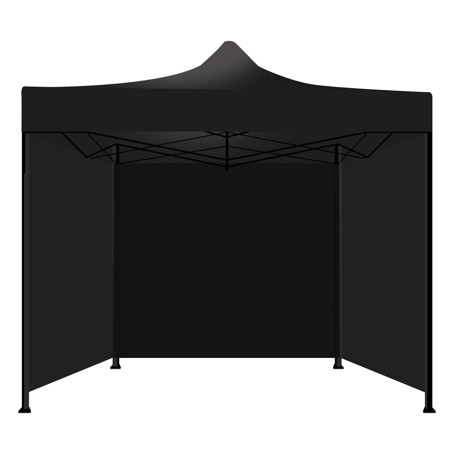 Tenda / Gazebo Per Giardino 3X3 Impermeabile Tendone Pieghevole Per Fiere E Mercati Colore Nero