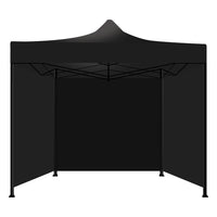 Tenda / Gazebo Per Giardino 3X3 Impermeabile Tendone Pieghevole Per Fiere E Mercati Colore Nero