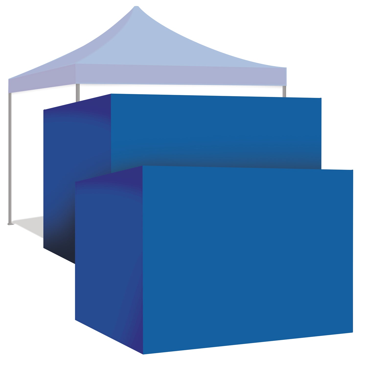 Set 4 Teli Laterali Per Gazebo 3X3M Con strappo Blu
