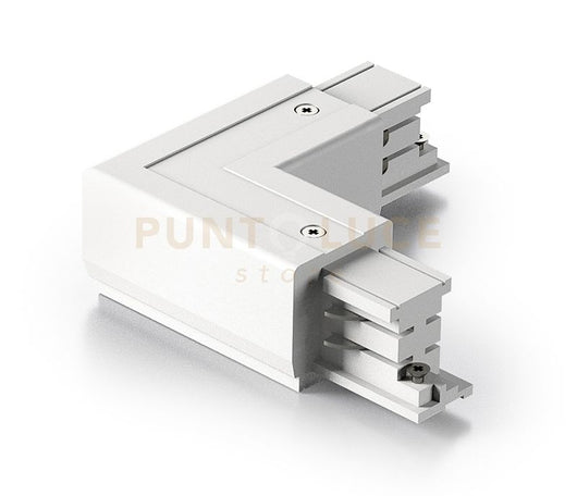 GBIC09- GIUNTO A "L" CONNETTORE DESTRO ELETTRICO-MECCANICO 220-240V PER SISTEMA BINARIO BIANCO