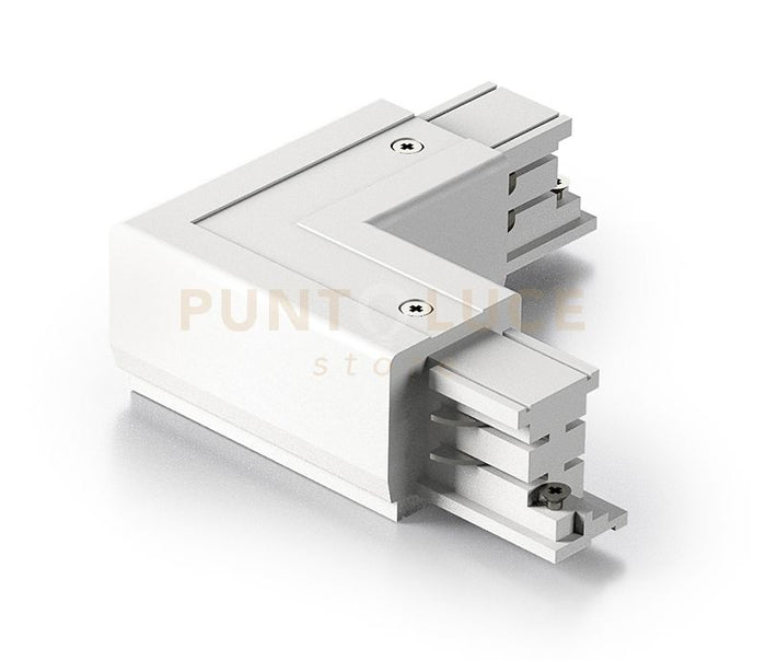 GBIC09- GIUNTO A "L" CONNETTORE DESTRO ELETTRICO-MECCANICO 220-240V PER SISTEMA BINARIO BIANCO