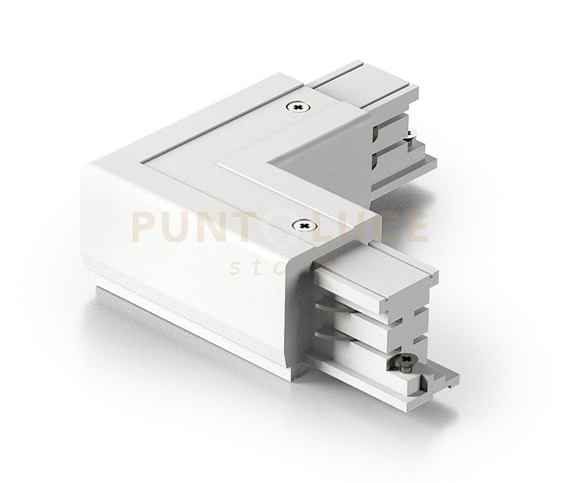 GBIC09- GIUNTO A "L" CONNETTORE DESTRO ELETTRICO-MECCANICO 220-240V PER SISTEMA BINARIO BIANCO