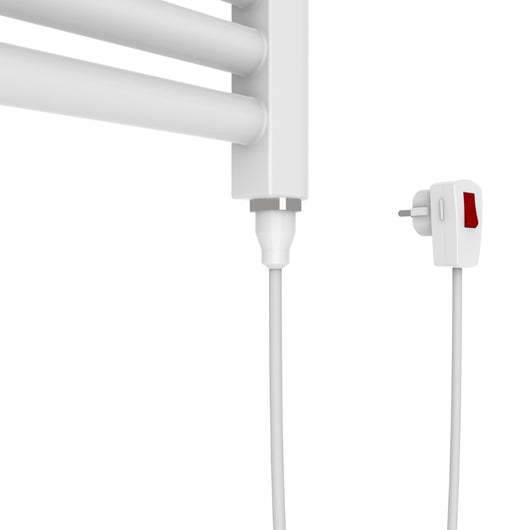 Termoarredo bagno scaldasalviette elettrico calorifero termosifone bianco lucido *** finitura- bianco lucido, misure ...