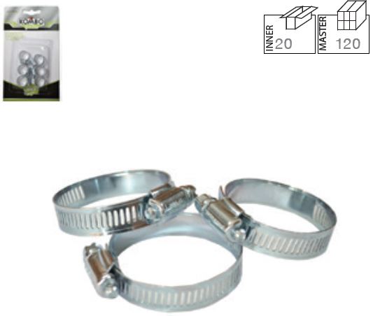 Set 3 pezzi fascette stringitubo in acciaio al carbonio zincato, 21-41mm