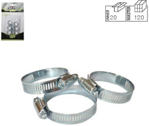 Set 3 pezzi fascette stringitubo in acciaio al carbonio zincato, 21-41mm