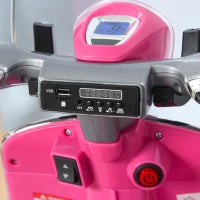 Moto Elettrica per Bambini con Licenza Ufficiale Vespa, 2 Rotelle, Luci e Suoni, 108x49x75 cm, Rosa