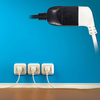 Prolunga lineare ecova spina salvaspazio 16a presa bipasso 10 16a 5 mt col. nero