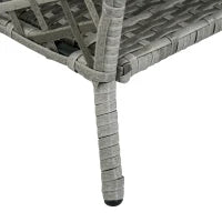 Mobili da Giardino Set 2 Pz in Rattan Chaise Longue e Tavolino da Caffè