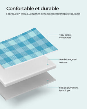 Coperta da picnic con 4 picchetti grande tappetino per campeggio giardino spiaggia uso esterno idrorepellente pieghevole portatile blu 12_0005259