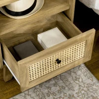 Comodino con Cassetto e Ripiano Aperto Vintage, in Legno, 45 x 39 x 56,5 cm, Legno