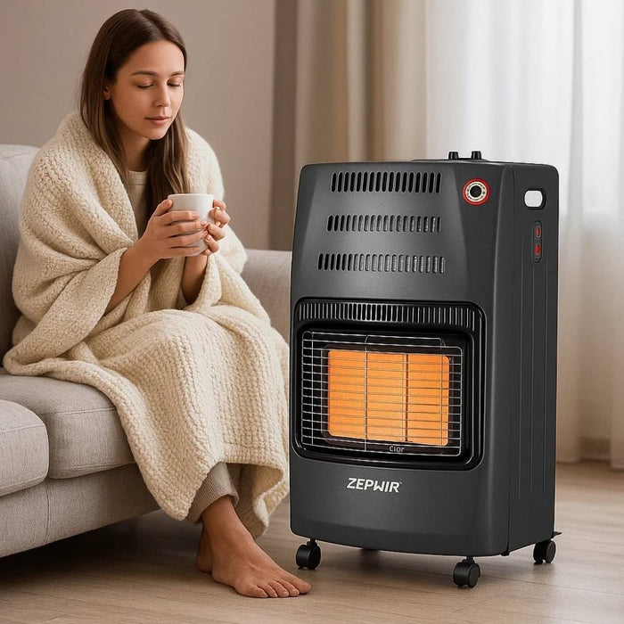 Zephir zgs41200 stufa gas infrarossi pieghevole 4,2 kw per riscaldamento ambienti