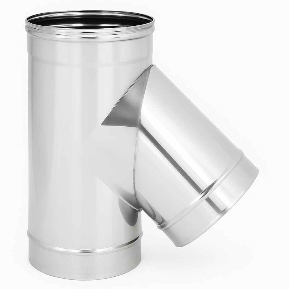 Raccordo braga 135° mono parete metallica spessore 0,5 mm canna fumaria *** misura Ø 180 mm, confezione 1