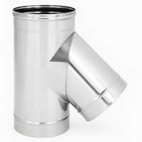 Raccordo braga 135° mono parete metallica spessore 0,5 mm canna fumaria *** misura Ø 180 mm, confezione 1