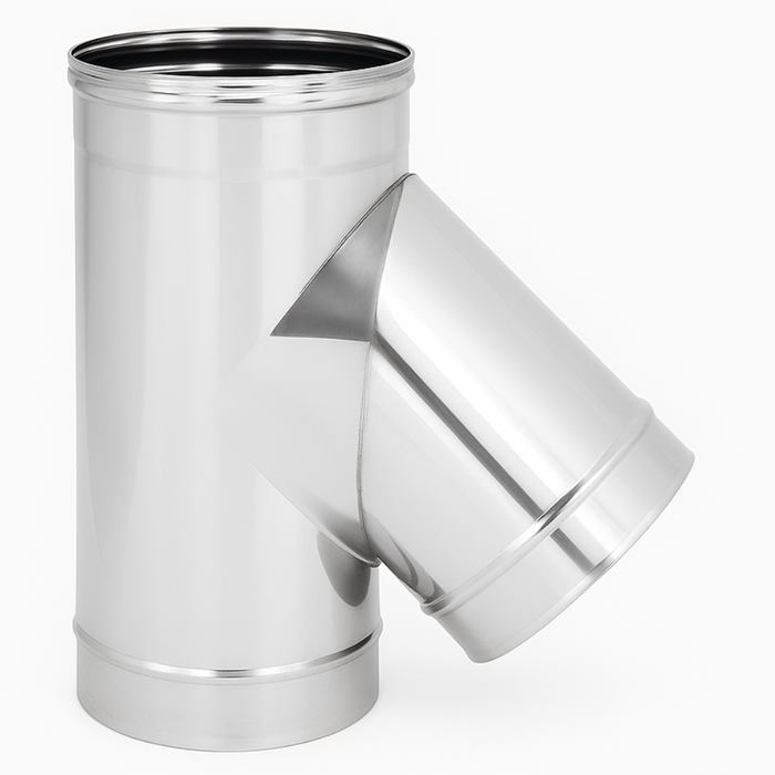 Raccordo braga 135° mono parete metallica spessore 0,5 mm canna fumaria *** misura Ø 180 mm, confezione 1