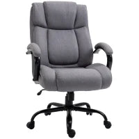 Sedia Ufficio, Sedia da Scrivania, Sedia Gaming, Sedia Girevole, Funzione Dondolo, Imbottitura Spessa, Design Ergonomic,o Braccioli Imbottiti Regolabili, Carico Max 220 kg, 72,5x83x110-118 cm, Grigio Chiaro