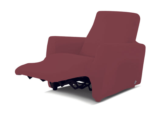 Copripoltrona Reclinabile Antimacchia Elasticizzata Genius Relax Lounge Tinta Unita - Poltrona - Bordeaux 1003