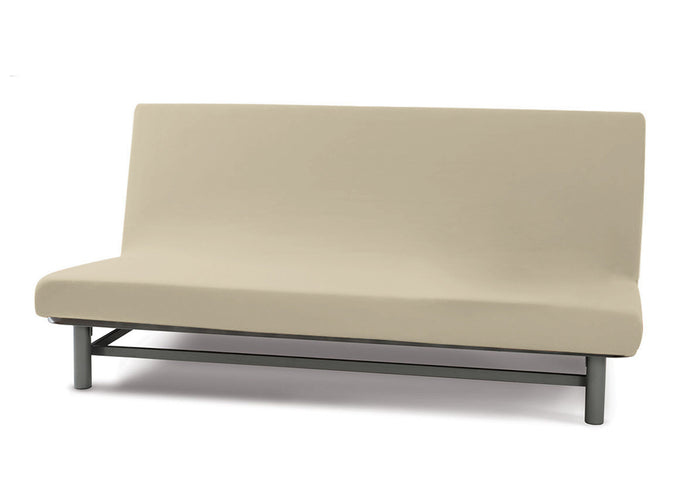 Copridivano Genius Queen Senza Braccioli In Tinta Unita - 2 Posti - Panna 1004