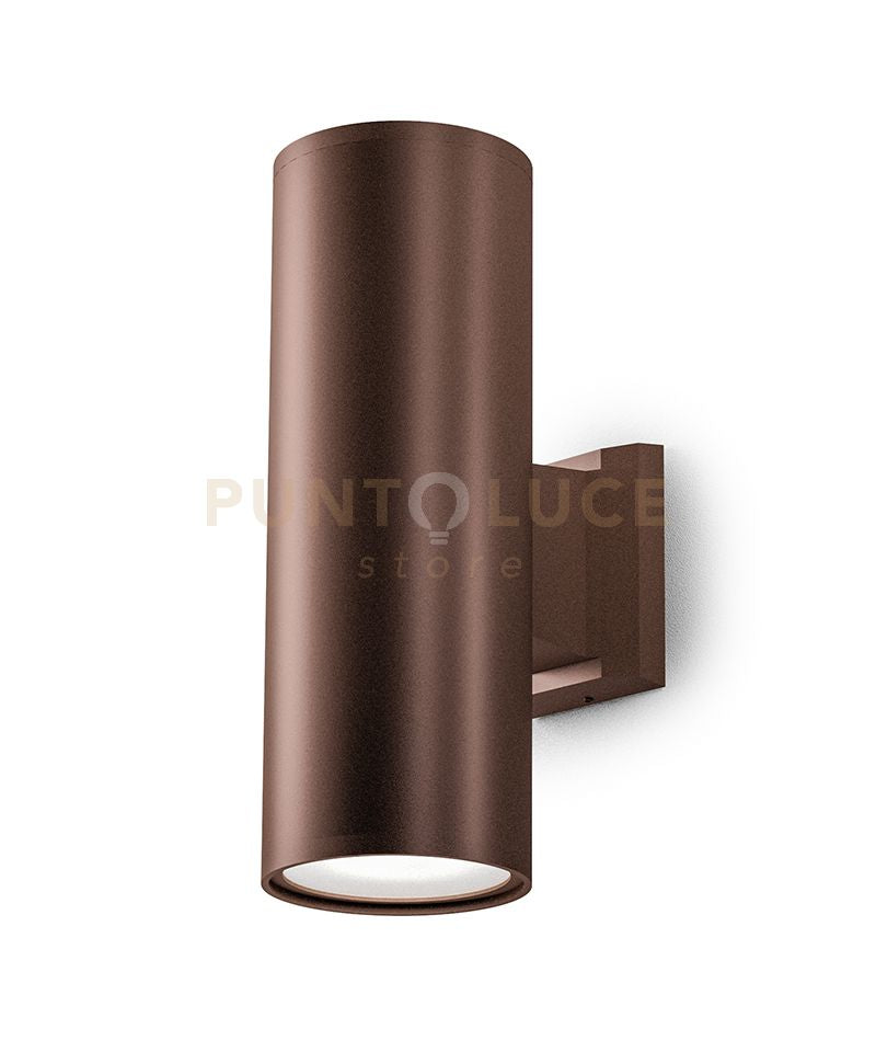 GES1008- APPLIQUE IN ALLUMINIO 2 LUCI ATTACCO E27 COLORE RUGGINE IP65