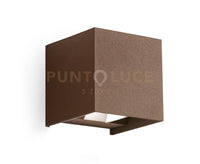 GES1022- APPLIQUE LED 3000K-4000K-5500K  330LM 2X5W DOPPIA ILLUMINAZIONE  IP65 COLORE MARRONE 10X10CM