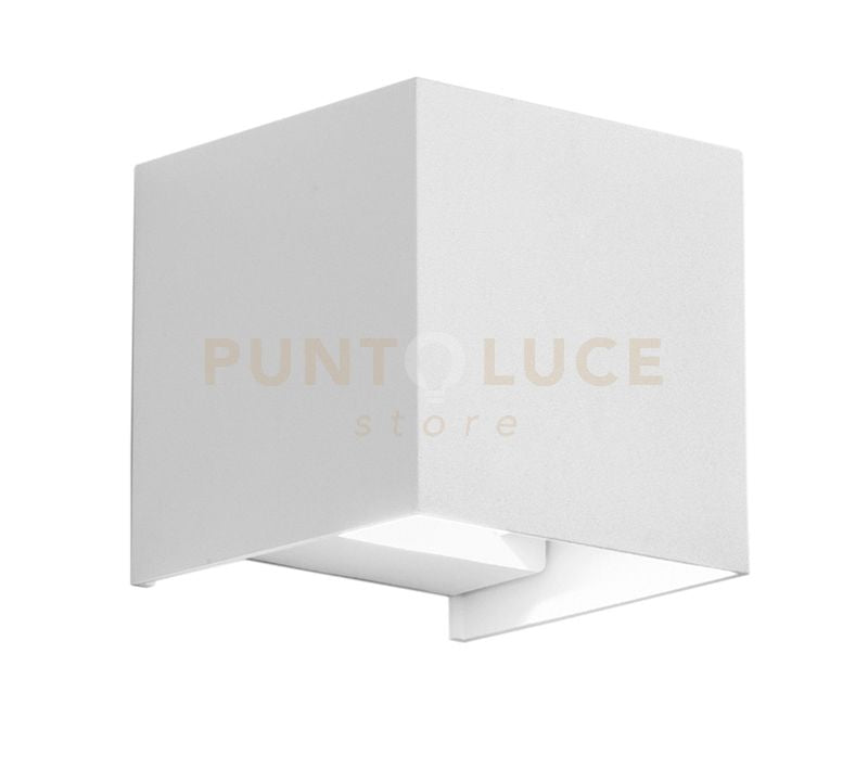 GES1023- APPLIQUE LED 3000K-4000K-5500K  800LM 2X5W DOPPIA ILLUMINAZIONE  IP65 COLORE BIANCO 12X12CM