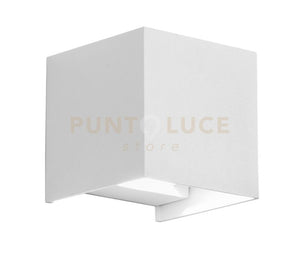 GES1023- APPLIQUE LED 3000K-4000K-5500K  800LM 2X5W DOPPIA ILLUMINAZIONE  IP65 COLORE BIANCO 12X12CM