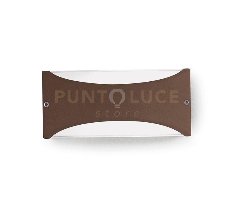 GES1032- APPLIQUE IN ALLUMINIO A LED 4000K 10W 550LM IP54 22X10CM MARRONE