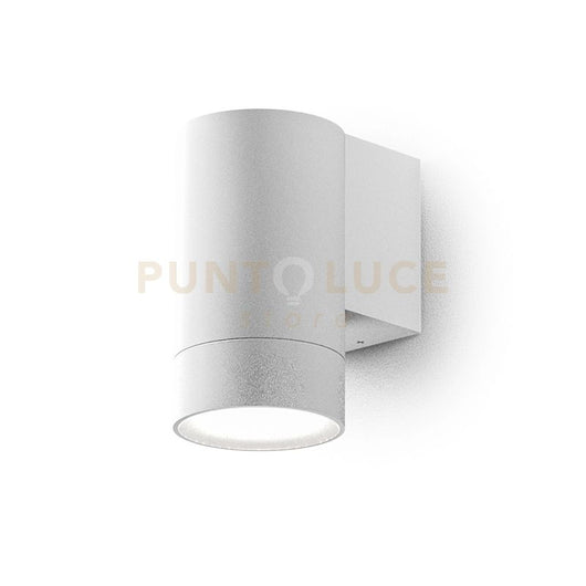 GES1060- APPLIQUE 1 LUCE ATTCACO GU10 COLORE BIANCO IN ALLUMINIO IP54 H.11,5CM