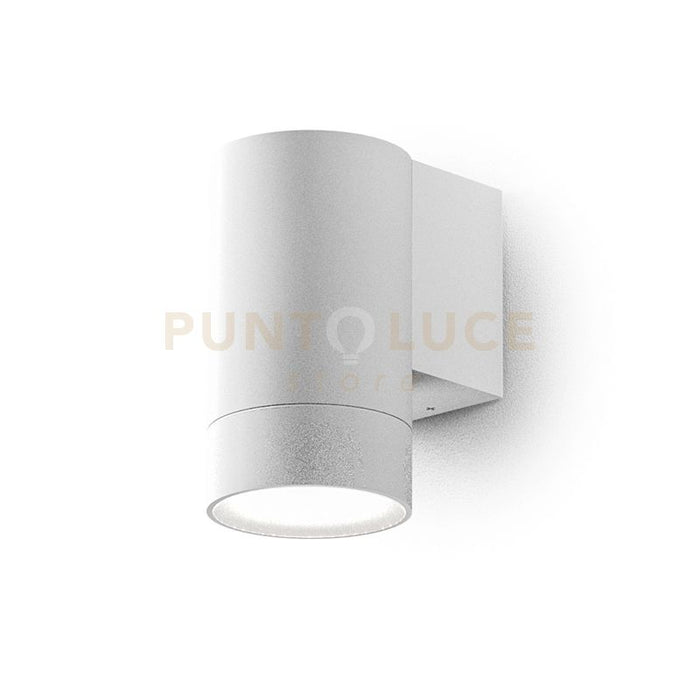 GES1060- APPLIQUE 1 LUCE ATTCACO GU10 COLORE BIANCO IN ALLUMINIO IP54 H.11,5CM